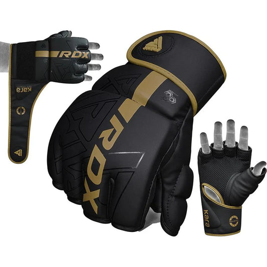 RDX F6 KARA MMA Grappling Gloves BLACK&GOLD