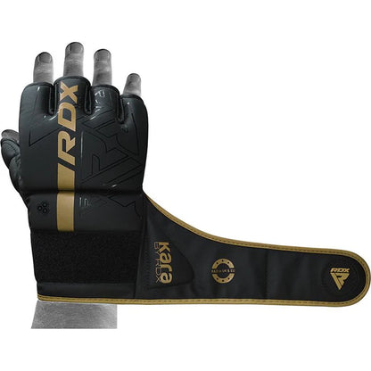 RDX F6 KARA MMA Grappling Gloves BLACK&GOLD