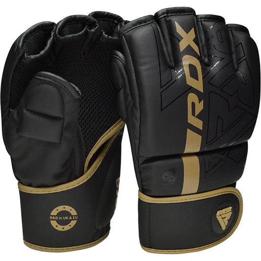 RDX F6 KARA MMA Grappling Gloves BLACK&GOLD