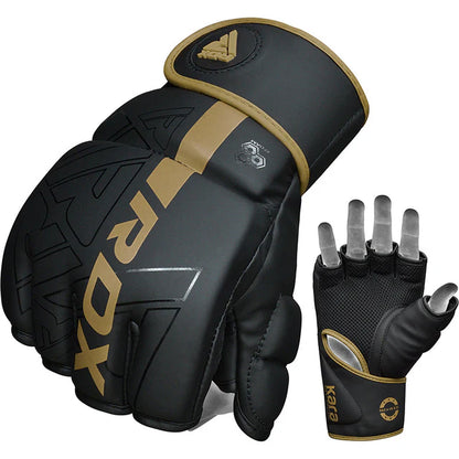 RDX F6 KARA MMA Grappling Gloves BLACK&GOLD