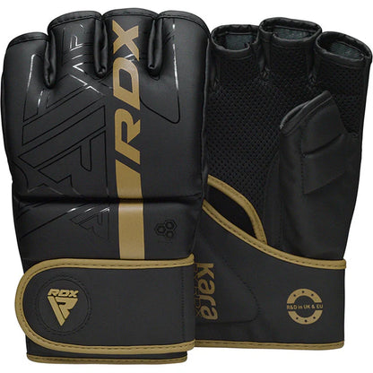 RDX F6 KARA MMA Grappling Gloves BLACK&GOLD
