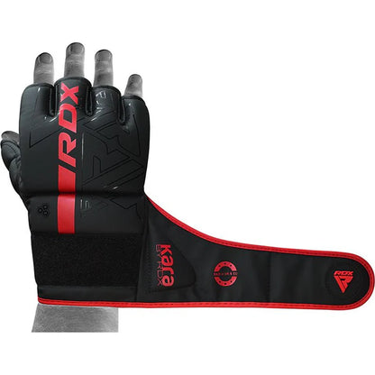 RDX F6 KARA MMA Grappling Gloves BLACK&RED