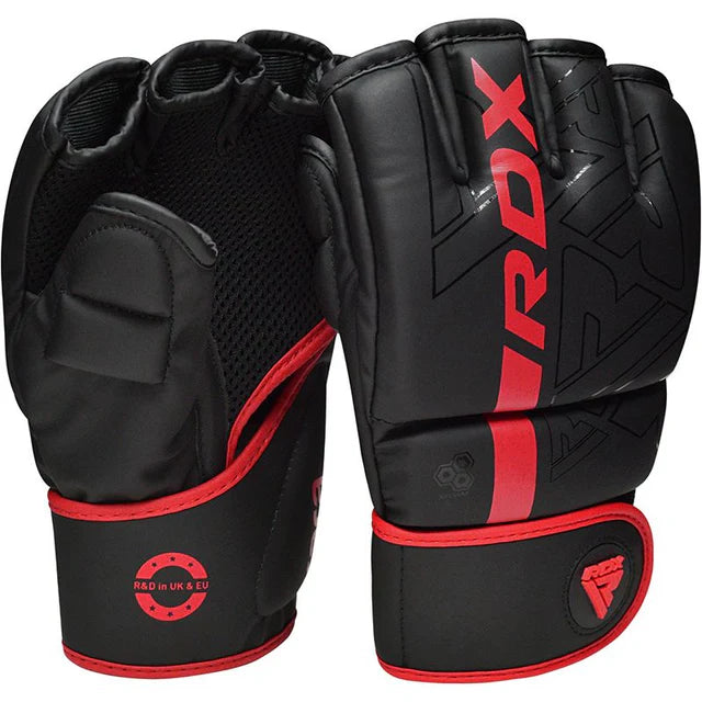 RDX F6 KARA MMA Grappling Gloves BLACK&RED