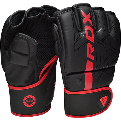 RDX F6 KARA MMA Grappling Gloves BLACK&RED