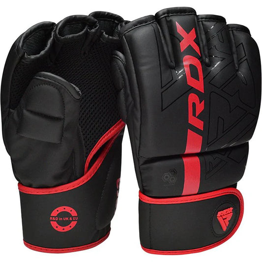 RDX F6 KARA MMA Grappling Gloves BLACK&RED