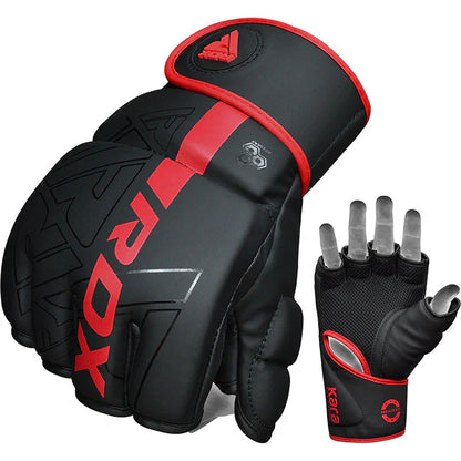 RDX F6 KARA MMA Grappling Gloves BLACK&RED