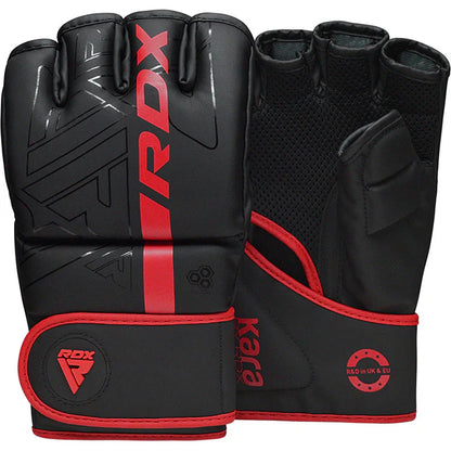 RDX F6 KARA MMA Grappling Gloves BLACK&RED